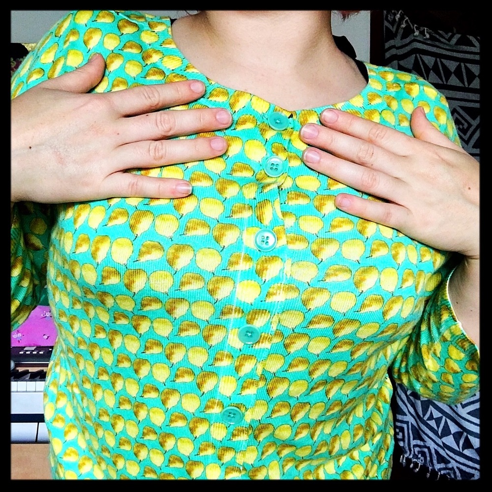 ADORABLE Vintage Pear Cardigan